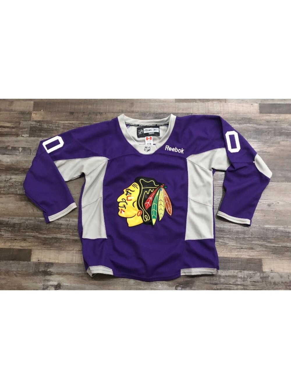 Reebok CCM Corey Crawford Reebok Chicago Blackhawks Mens Size 48 Purple